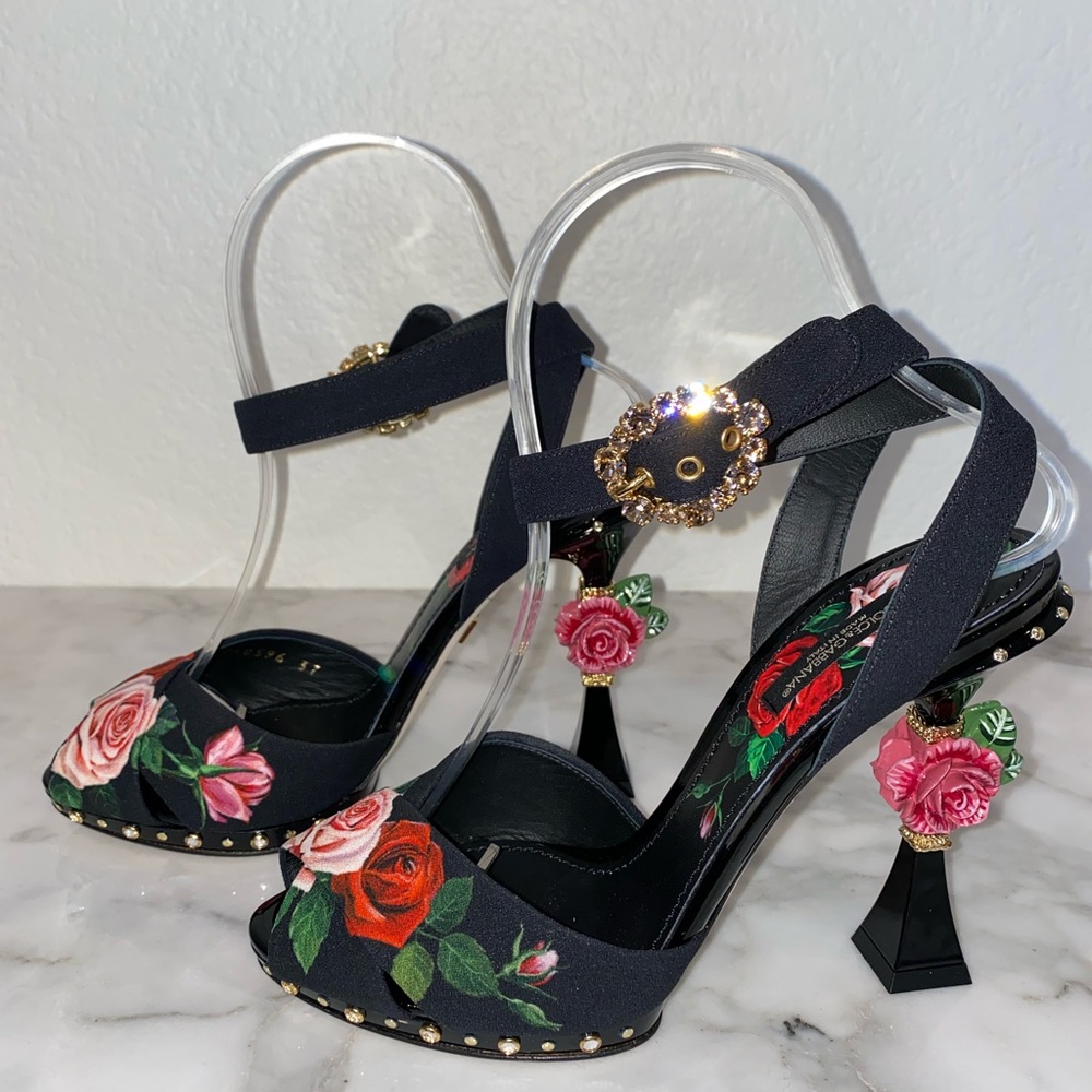 Dolce & Gabbana Mix Rose Heels Sz 37, Brand New
